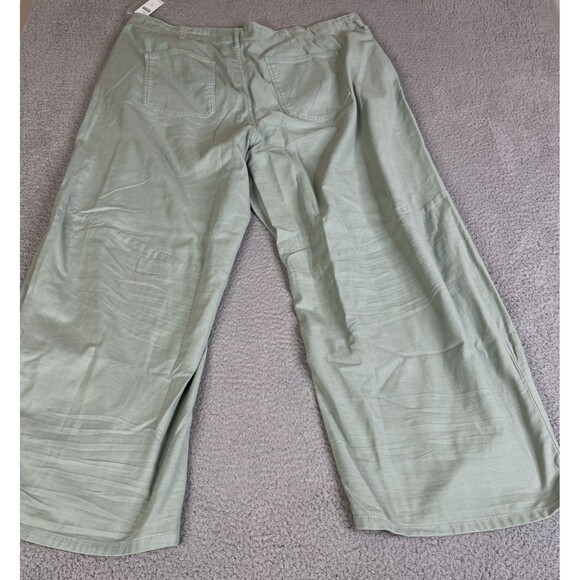 Anthropologie Plus Pilcro Chino Pants 22W Gray Wide Leg Cotton Stretch 44x30